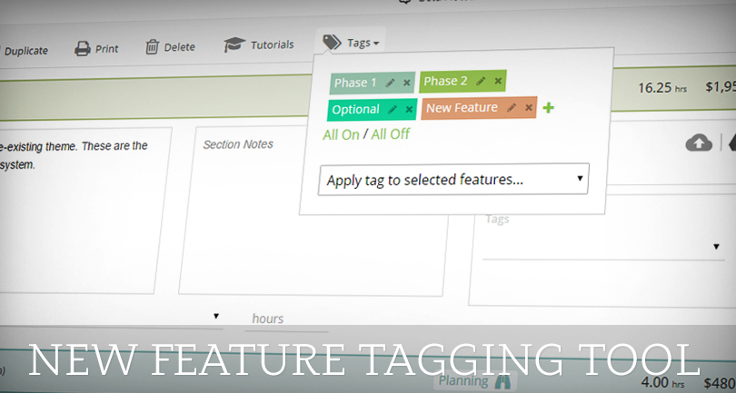 Using the Feature Tagging System to Make Sales