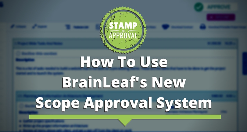 How To Use BrainLeaf’s New Scope Approval System